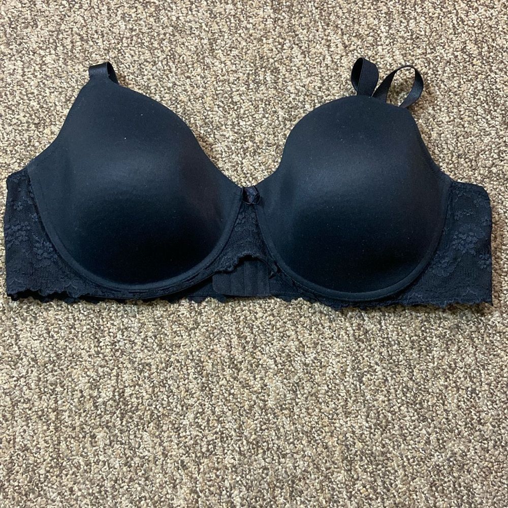 Dominique Intimate Apparel Elegant Black Lace Bra Size 48B